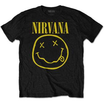 Nirvana Yellow Happy Face Classic Rock Grunge T Shirt