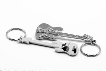 Bass Guitar Bottle Opener with keyring attachment