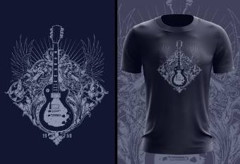 Classic Rock Guitar T Shirt - Les Paul style