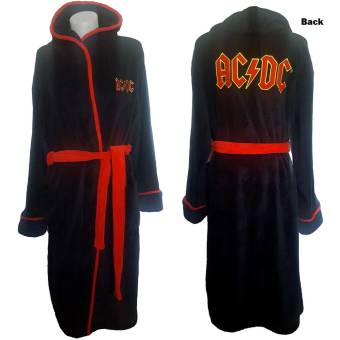 AC/DC logo soft fleece dressing gown bath robe
