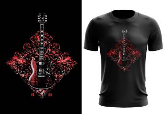 Classic rock guitar unisex t shirt