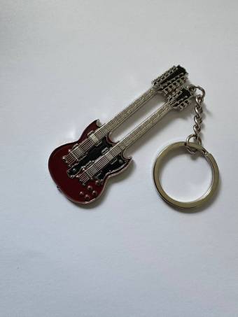 Double Neck Guitar Keyring
