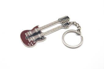Double Neck Guitar Keyring Cover Image