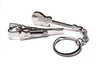 Les Paul Guitar Tie Clip with matching keyring