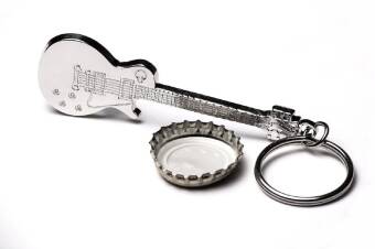 Guitar Bottle Opener with Keyring Attachment